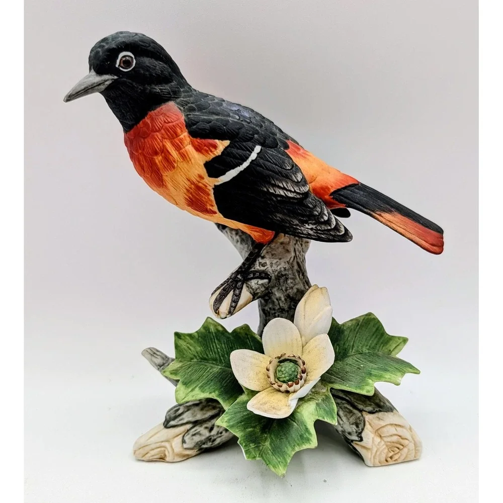 Vintage Andrea by Sadek Bird Figurines Orchard Oriole and Parula Warbler - Picture 2 of 16